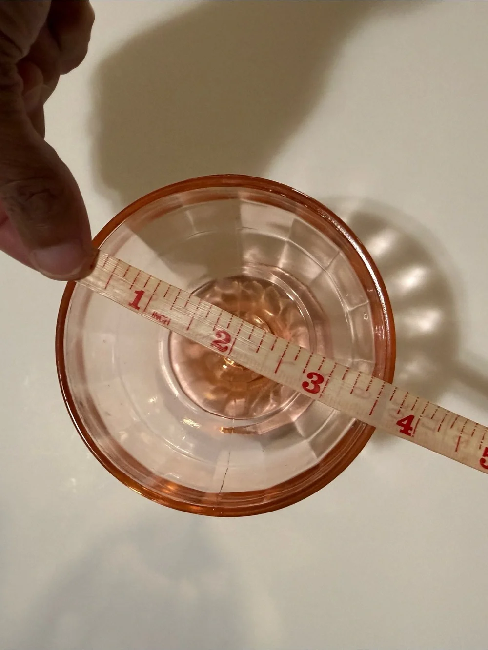 1930s depression  Glass Dessert Coupe - Elegant Pink Glassware